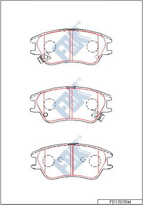 FBK FD13035M - Kit de plaquettes de frein, frein à disque cwaw.fr