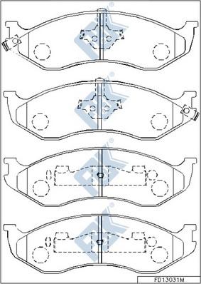 FBK FD13031M - Kit de plaquettes de frein, frein à disque cwaw.fr