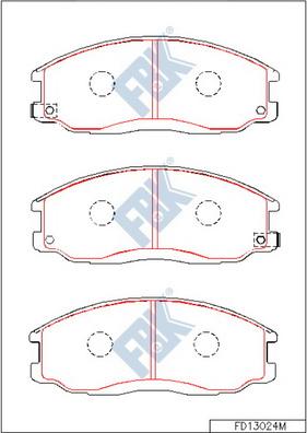 FBK FD13024M - Kit de plaquettes de frein, frein à disque cwaw.fr