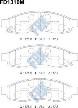 FBK FD1310M - Kit de plaquettes de frein, frein à disque cwaw.fr