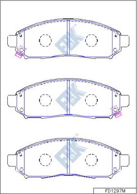 FBK FD1297M - Kit de plaquettes de frein, frein à disque cwaw.fr