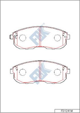 FBK FD1241M - Kit de plaquettes de frein, frein à disque cwaw.fr