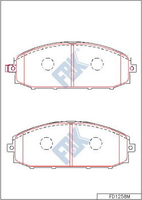 FBK FD1258M - Kit de plaquettes de frein, frein à disque cwaw.fr