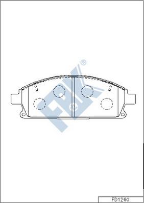 FBK FD1260 - Kit de plaquettes de frein, frein à disque cwaw.fr