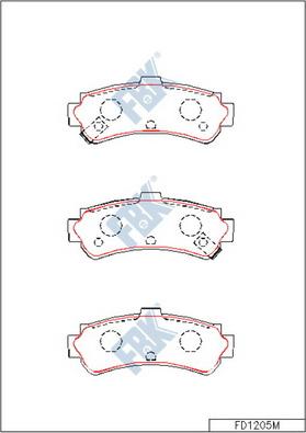 FBK FD1205M - Kit de plaquettes de frein, frein à disque cwaw.fr