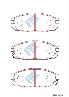 FBK FD1200M - Kit de plaquettes de frein, frein à disque cwaw.fr