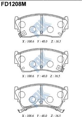 FBK FD1208M - Kit de plaquettes de frein, frein à disque cwaw.fr