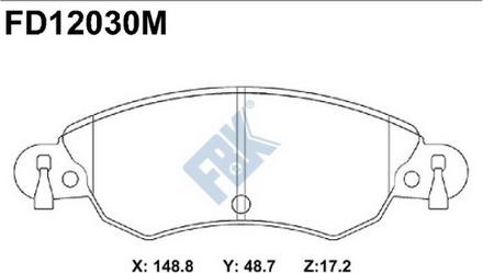 FBK FD12030M - Kit de plaquettes de frein, frein à disque cwaw.fr