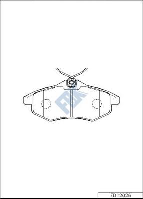 FBK FD12026 - Kit de plaquettes de frein, frein à disque cwaw.fr