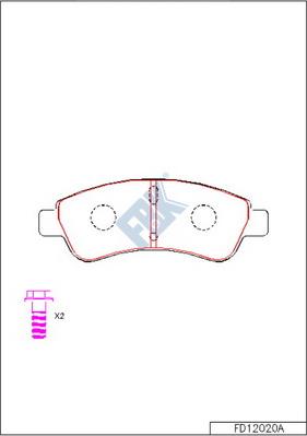 FBK FD12020A - Kit de plaquettes de frein, frein à disque cwaw.fr