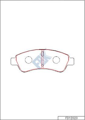 FBK FD12020 - Kit de plaquettes de frein, frein à disque cwaw.fr