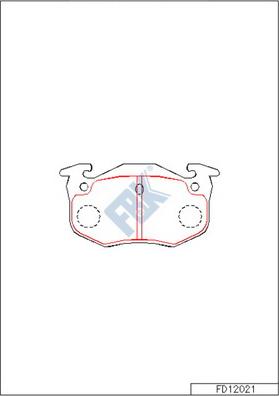 FBK FD12021 - Kit de plaquettes de frein, frein à disque cwaw.fr