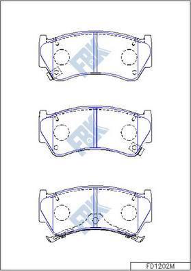 FBK FD1202M - Kit de plaquettes de frein, frein à disque cwaw.fr