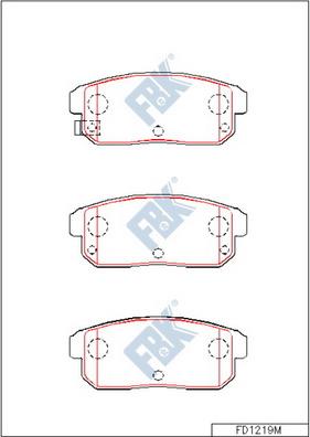 FBK FD1219M - Kit de plaquettes de frein, frein à disque cwaw.fr