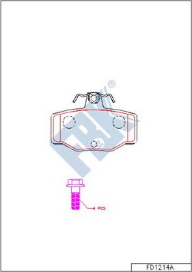 FBK FD1214A - Kit de plaquettes de frein, frein à disque cwaw.fr