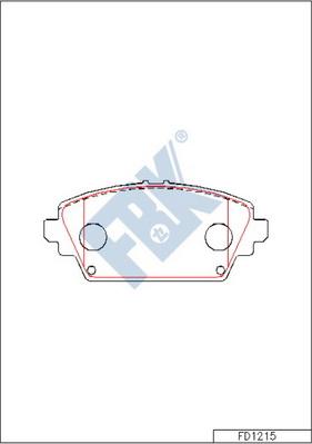 FBK FD1215 - Kit de plaquettes de frein, frein à disque cwaw.fr