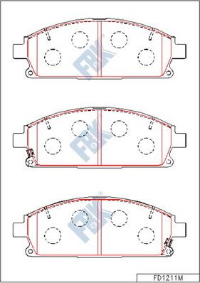 FBK FD1211M - Kit de plaquettes de frein, frein à disque cwaw.fr