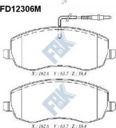 FBK FD12306M - Kit de plaquettes de frein, frein à disque cwaw.fr