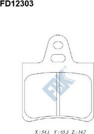 FBK FD12303 - Kit de plaquettes de frein, frein à disque cwaw.fr