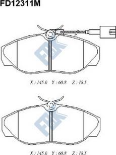 FBK FD12311M - Kit de plaquettes de frein, frein à disque cwaw.fr