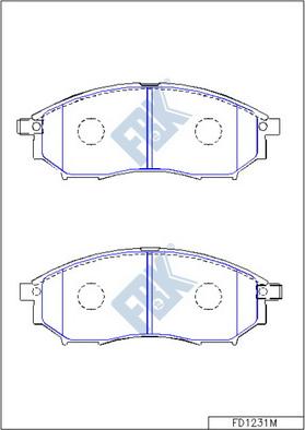 FBK FD1231M - Kit de plaquettes de frein, frein à disque cwaw.fr