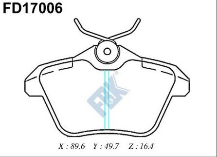 FBK FD17006 - Kit de plaquettes de frein, frein à disque cwaw.fr