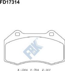 FBK FD17314 - Kit de plaquettes de frein, frein à disque cwaw.fr