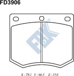 FBK FD3906 - Kit de plaquettes de frein, frein à disque cwaw.fr