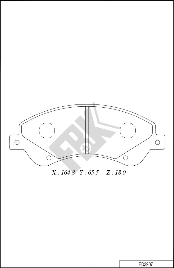 FBK FD3907 - Kit de plaquettes de frein, frein à disque cwaw.fr