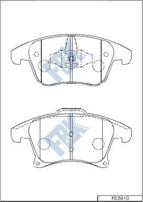 FBK FD3910 - Kit de plaquettes de frein, frein à disque cwaw.fr