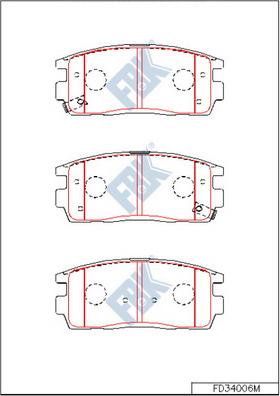 FBK FD34006M - Kit de plaquettes de frein, frein à disque cwaw.fr