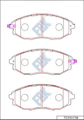 FBK FD34015M - Kit de plaquettes de frein, frein à disque cwaw.fr