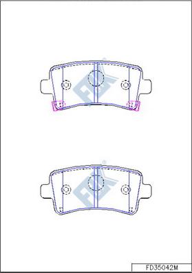 FBK FD35042M - Kit de plaquettes de frein, frein à disque cwaw.fr