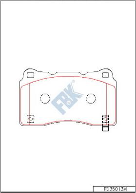 FBK FD35013M - Kit de plaquettes de frein, frein à disque cwaw.fr