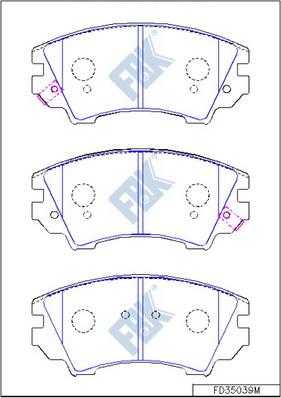 FBK FD35039M - Kit de plaquettes de frein, frein à disque cwaw.fr