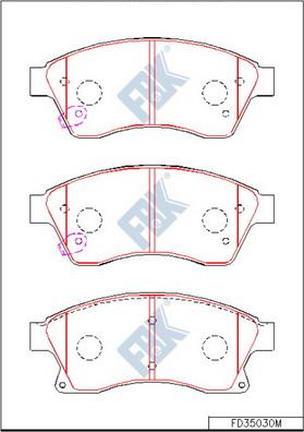 FBK FD35030M - Kit de plaquettes de frein, frein à disque cwaw.fr