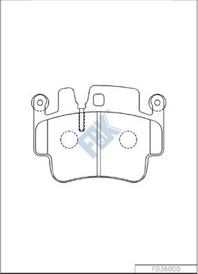 FBK FD36000 - Kit de plaquettes de frein, frein à disque cwaw.fr