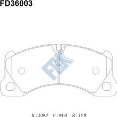 FBK FD36003 - Kit de plaquettes de frein, frein à disque cwaw.fr