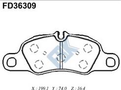 FBK FD36309 - Kit de plaquettes de frein, frein à disque cwaw.fr