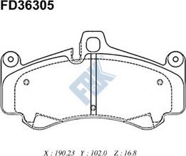 FBK FD36305 - Kit de plaquettes de frein, frein à disque cwaw.fr