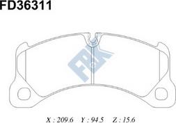 FBK FD36311 - Kit de plaquettes de frein, frein à disque cwaw.fr