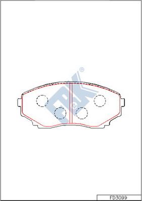 FBK FD3099 - Kit de plaquettes de frein, frein à disque cwaw.fr