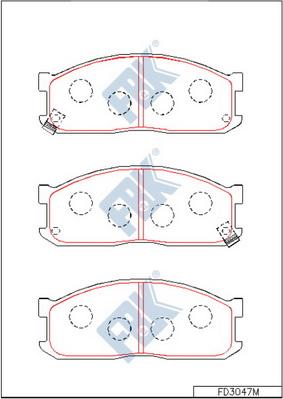 FBK FD3047M - Kit de plaquettes de frein, frein à disque cwaw.fr