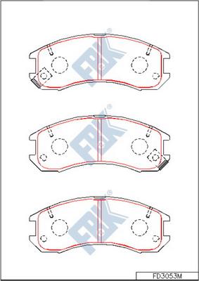 FBK FD3053M - Kit de plaquettes de frein, frein à disque cwaw.fr