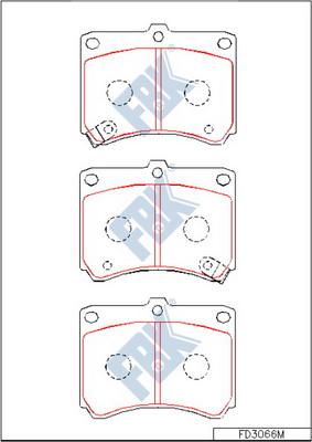 FBK FD3066M - Kit de plaquettes de frein, frein à disque cwaw.fr