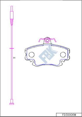 FBK FD30006M - Kit de plaquettes de frein, frein à disque cwaw.fr