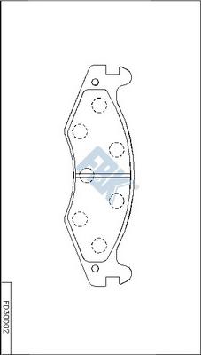 FBK FD30002 - Kit de plaquettes de frein, frein à disque cwaw.fr