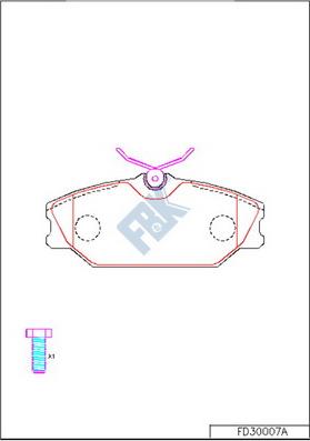 FBK FD30007A - Kit de plaquettes de frein, frein à disque cwaw.fr