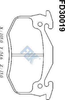 FBK FD30019 - Kit de plaquettes de frein, frein à disque cwaw.fr