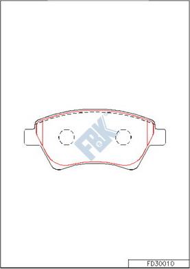 FBK FD30010 - Kit de plaquettes de frein, frein à disque cwaw.fr